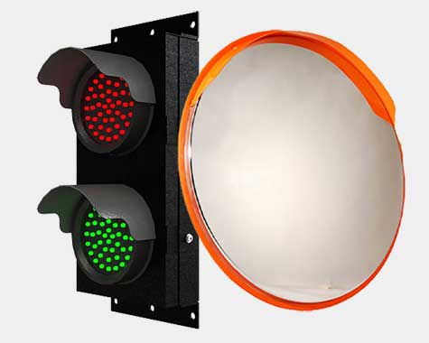 Traffic Lights and Mirrors for Dock Safety